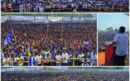 ये है जनसैलाब बाराबंकी में करणी सेना की धमकी के बावजूद भी उमड़ा बहुजन समाज का जनसैलाब भीम आर्मी चीफ और आजाद समाज पार्टी के राष्ट्रीय अध्यक्ष :