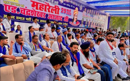 लखीमपुर खीरी में  सम्राट अशोक जयंती पर भीम आर्मी की महारैली आयोजित हुई: उमड़ी भीड़