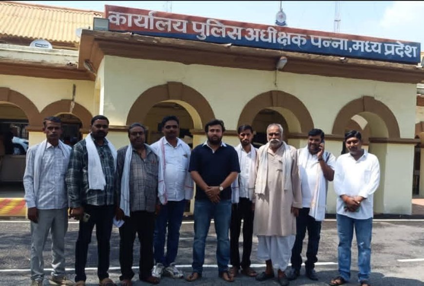 बीहरपुरवा में हुई दुर्घटना को लेकर  कलेक्टर पन्ना को सरपंच संघ ने एफआईआर निरस्त करने को लेकर सौंपा ज्ञापन