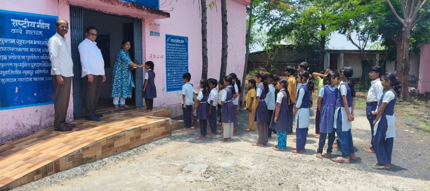 शासकीय माध्यमिक शाला नरेला में हर्षोल्लास के साथ मनाया गया प्रवेश उत्सव ।