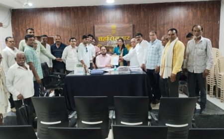 दिनांक 31/7/2026 को "कृषि बचाओ" वरोदा गाव के ग्रामीणो ं ने किया कड़ा विरोध